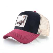 K Four Season Men's Trucker Caps With Scorpion Patch Snapback Hip Hop Baseball Cap For Women Adjustable Unisex Baseball Hats pilka spalva