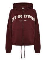 Aim´n - Varsity Sweat Zip Hood - Sportinis džemperis su gobtuvu - Burgundiška splava