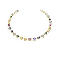 Swarovski Imber Daugiaspalvio Dizaino Kubinio Cirkonio Imitacijos Krištolo Paauksuotas Karoliai Moteriški karoliai 5662915 One Size,Multicolor beige