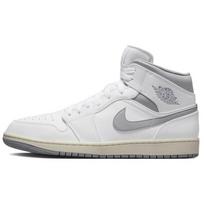 Air Jordan 1 Mid Neutral Grey Men Sneakers White Stealth 554724-135 44 white
