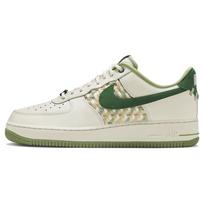 Nike Air Force 1 Low 07 Premium NAI-KE Unisex Sneakers Cream Sail Gorge-Green FN0369-100 37.5