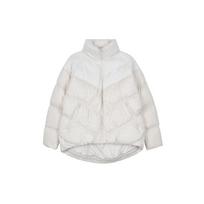 Nike Therma-FIT Solid Casual Stand-Collar Loose Down Jacket Women Jackets Light-Taupe FD8212-104 M white
