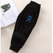 Children's Plus Velvet Pants, Winter Models, Big Children's Pants, Thickened Cotton Pants for Boys and Girls, Warm Pants 150 juoda