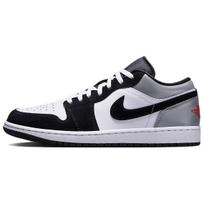 Air Jordan 1 Low SE Balti Juodi Matinio Sidabro Vyriški Sportbačiai Ugnies Raudoni HF3148-106 47.5 black