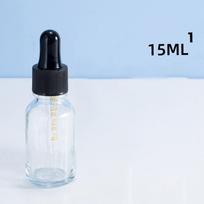 Buteliukai lašintuvu su skalės reagentu, akių lašai, skaidraus stiklo aromaterapinis skysčių pipetės buteliukas Daugkartinio užpildymo buteliukai kelionės 15ml