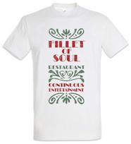 Fillet Of Soul Restaurant T-Shirt James 007 Sign Symbol Live and Spot Bond S white