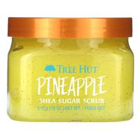 Tree Hut, Kūno šveitiklis su cukrumi ir taukmedžio sviestu, Ananasų, 18 oz (510 g) yellow