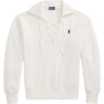 Polo Ralph Lauren Solid Color Polo Neck Fleece Knit Long Sleeve Sweatshirt Women sweatshirt Navy 211971714-001 S