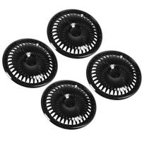 4 Pcs 16in Wheel Hub Cap Black Fully Wrap Rim Protector Trim High Strength for RAV4 Corolla Octavia