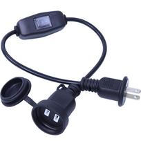 Extension Cord, Power Plug Extension Cable, Waterproof Switch, Rainproof Outlet, 0.5M, Suitable for Outdoor Use, Up to 1000W, Rainproof Cap, Work