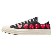Comme des Garçons PLAY x Converse Chuck 70 Low Multi Heart - Black Unisex Sneakers High-Risk-Red Egret A08149C 36.5 beige