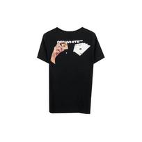 Off-White Hand Of God Poker Card Short Sleeve Tee Men Tops Black OMAA038E191850111088 XXS black