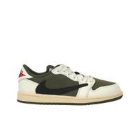 Travis Scott x Air Jordan 1 Retro Low OG SP PS Atvirkštinė alyvuogių / Vidutinė alyvuogių vaikiški sportbačiai žali juodi burių spalvos DO5442-200 31