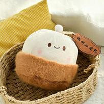 Simulated Buns Plush Toys and Creative Xiaolongbao Dolls Creative Home Accessories Dolls 8-inch Machine Kids 16*17cm beige