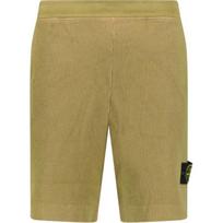 Stone Island Solid Color Elastic Waist Casual Shorts Men shorts Yellow 781565756-V0098 L