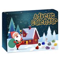 Advent Calendar Kinds Collection Crystal Gemstone Calendar, Chakra Crystals And Stones Set For Beginners, Christmas Gifts Kids 24pc kaip parodyta spalva