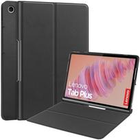 Planšetinio kompiuterio Lenovo Tab Plus TB351FU dėklas su stovu, PU odos viršelis, smūgiams atspari apsauginė rankovė juoda
