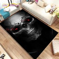 3D Gothic Horror Ghost Skull Area Rug,Carpet for Home Living Room Bedroom Sofa Doormat Kitchen Decor,kid play Non-slip Floor Mat 40x60cm(15x23in)