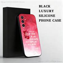 Bible Verse Christian Phone Case For Samsung S25,S24,S23,S22,S21,S20,S10,Ultra,Plus,Lite,FE,Soft Silicone Black Cover SamsungS25 5G