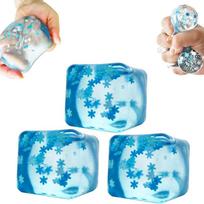 Ice Snowflakes Cube Anti-Stress Squishy Toys Slow Rising Stress Easing Ball Decompression Fidget Toy For Adults Birthday Gifts