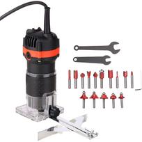 Weytoll Wood Router, 800W 30000r/min Router Tool, Multifunctional Electric Wood Trimmer Laminate Trimmer Slotting Trimming Grooving Machine 15-Pack