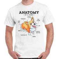 Anatomy of a Corgi Funny Dog Puppy Gift Retro Cool Top Tee Tshirt 3015 XXL white
