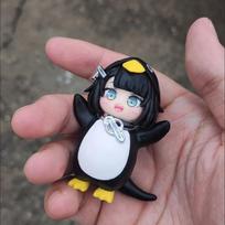 Mielas  Goo Goo Ga Ga  pingvinės mergaitės administratorės figūrėlė Anime aksesuaras Stalo dekoracija Kawaii pingvino lėlė Anime gerbėjams Otaku dovana black