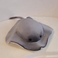 Kawaii Manta Ray Plush Toys Ray Doll Throw Pillow Soft Stuffed Fish Toy Sofa Cushion Sleeping Pillows Gift Girls Child 50cm pilka spalva