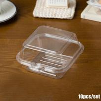 10/50 vnt Skaidrus PET Bento Dėžutė Tortui Konteineris Tiramisu Desertui Vienkartinė Plastikinė Torto Dėžutė Šventėms Vestuvėms Kalėdoms Restoranams 10pcs gray