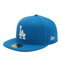 NEW ERA 59FIFTY Los Angeles Dodgers LA Rainstorm Blue Flat Visor Baseball Cap MLB Fitted Hat 7 1/4 Custom Color
