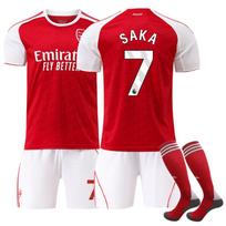 Arsenal Namų 25/26 #7 SAKA Rinkinys: Marškinėliai, Treniruočių kelnės ir Kojinės 16 raudona