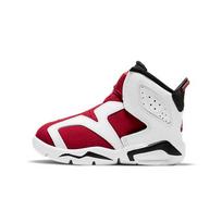Air Jordan 6 Retro Little Flex TD Carmine Baby Sneakers White Black CT4417-106 22 white