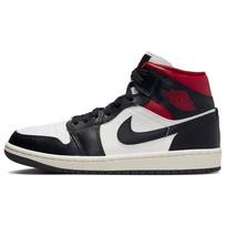 Air Jordan 1 Mid Black Sail Gym Red Women Sneakers White BQ6472-061 36.5