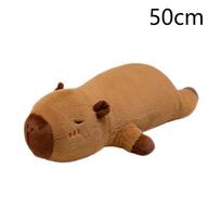 50/70/90cm Mielas Iškamšytas Kapibara Pliušinis Žaislas Milžiniška Miego Pagalvė Apkabinimui Kūno Pagalvė Lovai Kūrybinė Stačiakampė Pagalvėlė Namų Dekorui brown