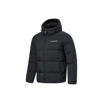 Li Ning Hot Pot Down Jacket Solid Color Zip Hooded Long Sleeve Men outerwear Black AYMT315-5 XXL black