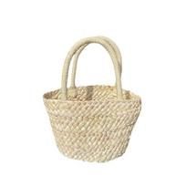 New straw woven bag women's small bag niche handbag woven bag corn skin bag casual beach tote bag Open (without lining) beige
