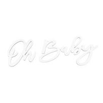 1 Set Letter Home Living Room Bedroom Oh Baby Sign Wooden Wall Decoration Baby Neutral Reveal rožinė