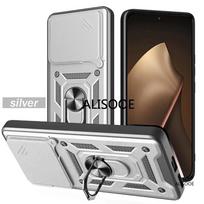 Slankioji kameros apsauga Realme GT 8 Pro dėklui su žiedu, stoveliu, pilna apsauga nuo smūgių, telefono dangtelis Capa Funda for Realme GT 8 Pro sidabras