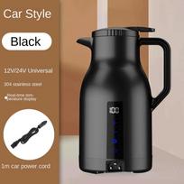 12V 24V 220V automobilinis vandens virdulys elektrinis virdulys su greitu užvirimu ir izoliacija, greitai įkaistantis automobilinis elektrinis virdulys 1000ml brown
