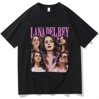 Singer Lana Del Rey Graphic Tshirt Retro Hip Hop Summer T-shirt Men Women Cotton Short Sleeve Aesthetic T Shirts Streetwear Y... S įvairiaspalvis