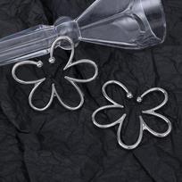 Trendy Creative Hollow Flower Ear Cuff Exaggerated fake Pierced Earring Silver Ear Bone Clip for Women Girls Aesthetic Jewelry gray