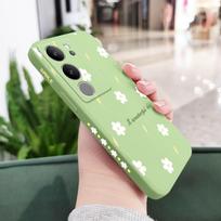 Rain Daisy Phone Case For VIVO V50 V40 V30 V29 V29E V27 V27E V25 V25E V23 V23E V21 V20 Y20 Y12 Y21 Y22 Pro 4G 5G Cover V23 5G gray