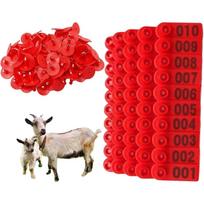 100pcs 001-100 Numbers Goat Number Tag Animal Identification Ear Tags  Ear Tags for Goats oranžinė