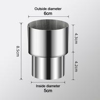 Daugialypių dydžių išmetimo vamzdžio reduktoriaus adapteris Nerūdijančio plieno vamzdyno kintamo skersmens jungtis 60mm-50mm