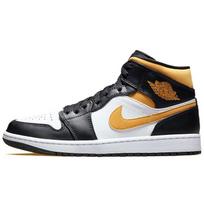 Air Jordan 1 Mid Juodi Universitetiniai Auksiniai Vyriški Sportbačiai Balti Žiedadulkės 554724-177 42