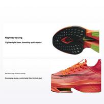 Nike Air Zoom Alphafly NEXT% 2 Total Orange Moteriški sportbačiai Bright-Crimson Ghost-Green Black DN3559-800 38 black