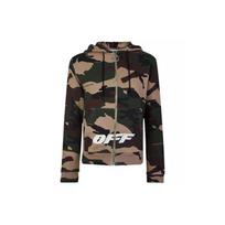 Off-White SS20 Camouflage Zip-Up Jacket Men Outerwear Military-Green OMBB033E181920219901 S
