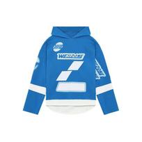 We11done Oversized Football Hoodie Blue Unisex Tops WD-TH1-22-562-U-BL S white