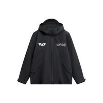 Li Ning Wade Series Letter Print Hooded Windbreaker Fleece Sweatshirt Casual Sports Suit Men sweatshirt Black AWBT023-1 M black