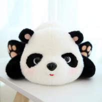 Sleeping Giant Panda Plush Toy Doll Sleeping Pillow Girl Doll on The Bed Pushing Souvenirs on The Floor 25cm0.2kg black